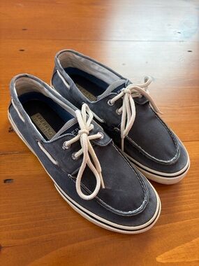 Sperry Top-Sider Blue Canvas Sneakers Boat Shoes - Sz 9.5
